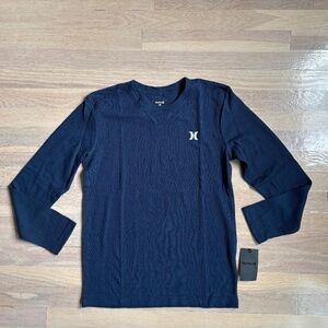 Boys blue hurley thermal long sleeve shirt size small nwt